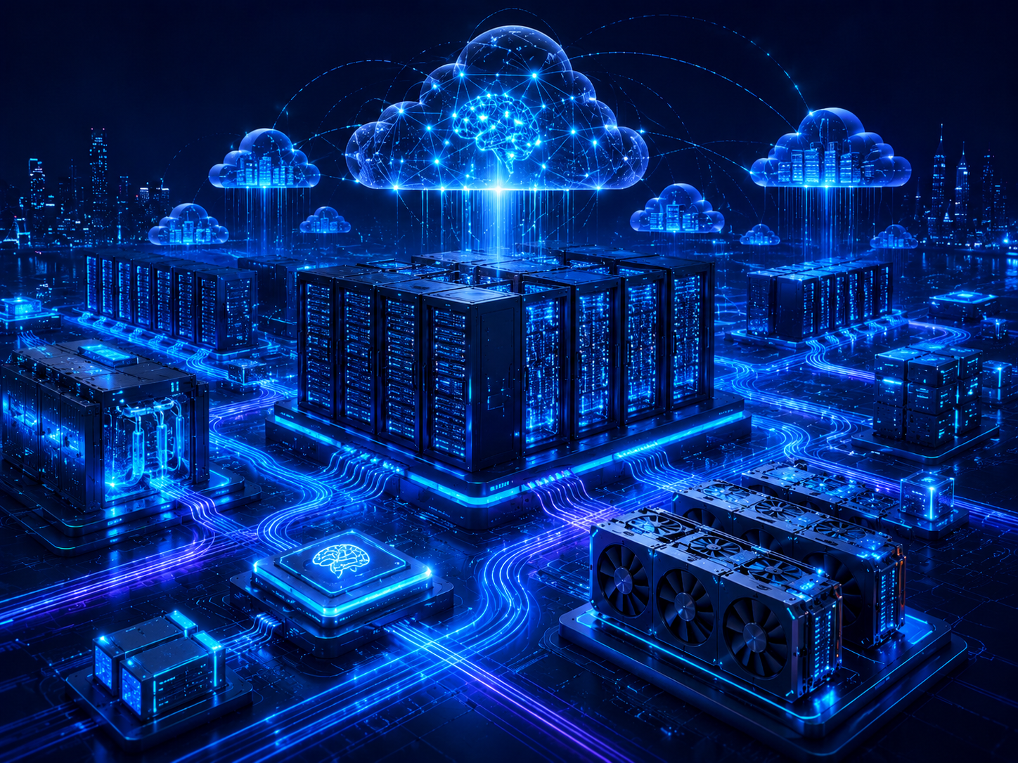 AI cloud veri merkezi görseli