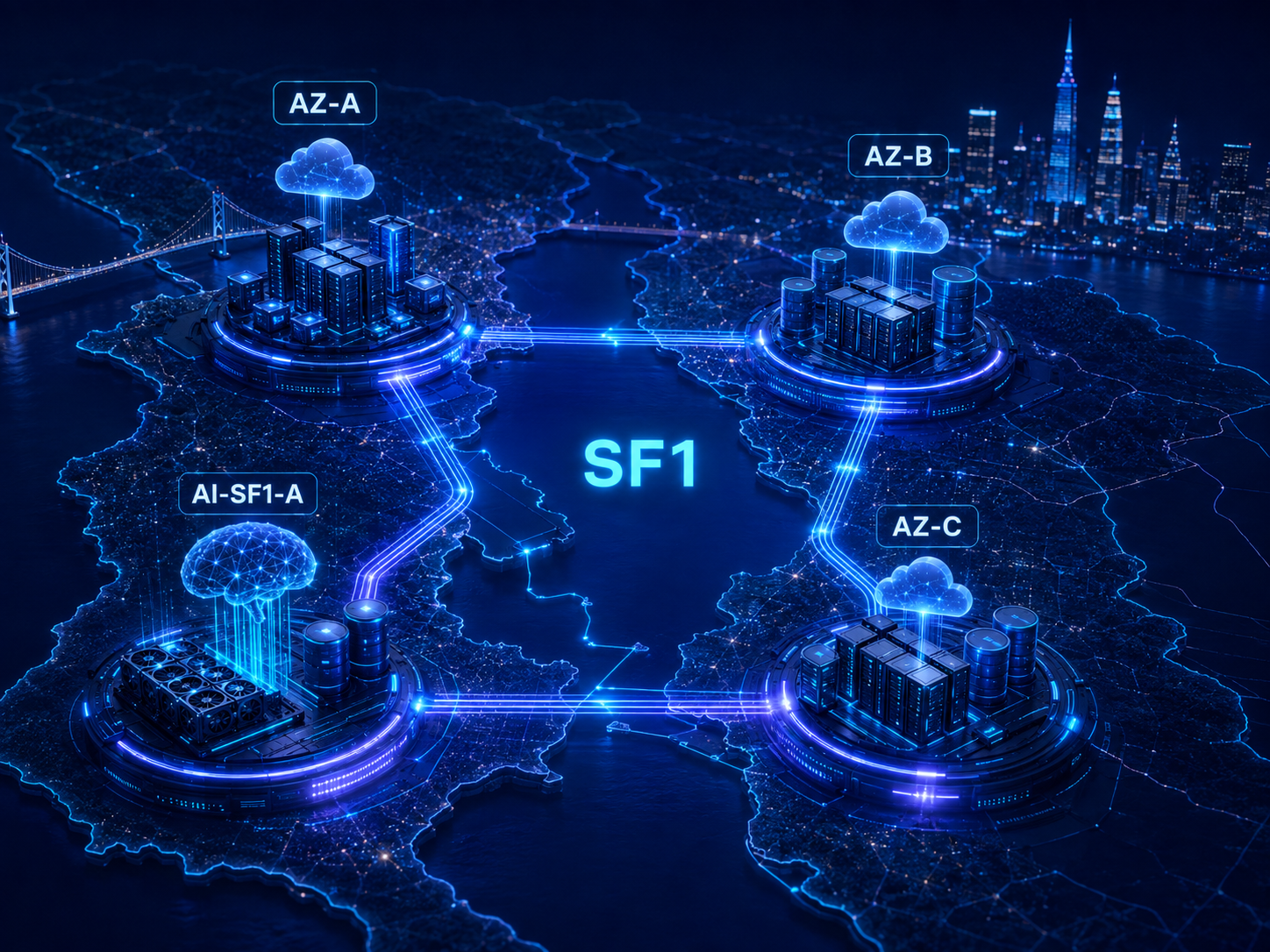 SF1 bölgesel altyapı diyagramı